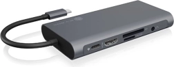 Icy Box station d’accueil USB‑C avec HDMI et VGA, LAN gigabit et Power Delivery