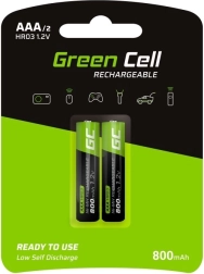 Green Cell AAA HR03 800 mAh rechargeable batteries, 2 pcs