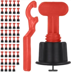 System zur Fliesen-Nivellierung 50 Stk. mit Schlüssel