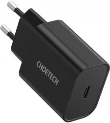 Netz-USB‑C Ladegerät CHOETECH 20W PD Schnellladegerät (schwarz)