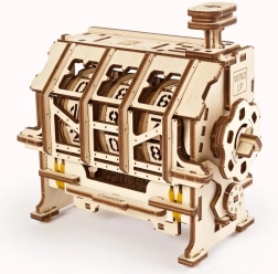 Ugears puzzle mécanique 3D en bois – compteur à cliquer STEM
