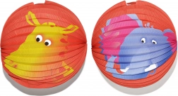 Paper lantern ball with animal pattern 25 cm