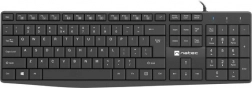 NATEC Nautilus schlanke kabelgebundene Tastatur 1,8 m schwarz