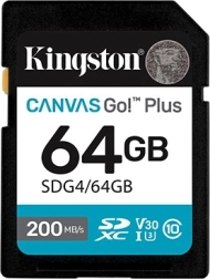 SD-kaart 64 GB Kingston Canvas Go Plus C10 U3 V30 200/160 MB/s