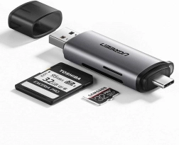 Lecteur de cartes Ugreen SD / micro SD USB 3.0 / USB Type C 3.0 gris