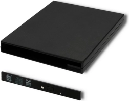 External USB 2.0 enclosure for CD/DVD SATA optical drive 9.5 mm