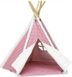 Mini-Tipi für Puppen – kariert
