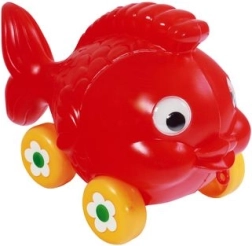 Pull-along fish on wheels for children 1+