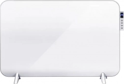 Weißes Infrarot‑Paneelheizgerät mit Handtuchhalter und Wi‑Fi