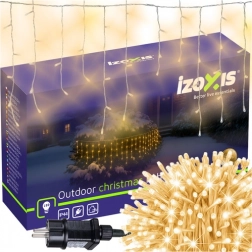 Weihnachtliche LED-Eiszapfen 100 LEDs, warmweiß 6 m IP44 IZOXIS mit Flash-Effekt