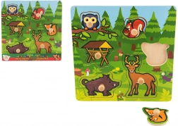 Wooden Peg Puzzle My First Forest Animals