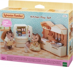Sylvanian Families Country Kitchen with Refrigerator – Dollhouse Furniture Set