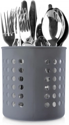 Draining stand for kitchen utensils, gray