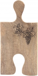 Mango wood serving and cutting board 29.5 × 15 cm puzzle