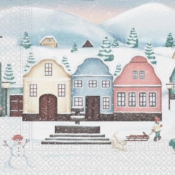 Kerstservetten Dorp 3-laags 33 × 33 cm