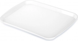 White plastic serving tray 35.5 × 27 cm