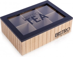 Holz-Organizer für Tee BISTRO 24 × 16,5 × 7,5 cm