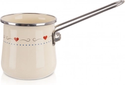 Roomkleurige geëmailleerde cezve TONCA 600 ml