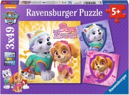 Ravensburger puzzle Paw Patrol – Skye and Everest 3×49 pieces