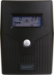 DIGITUS UPS line-interactive avec écran LCD, 600 VA (360 W), AVR, 2x Schuko