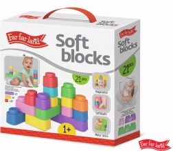 Far Far Land jeu de construction souple – set de 21 blocs colorés