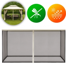 Insektenschutznetz für Gartenpavillon 3x4 m mit Reißverschlüssen von MultiGarden