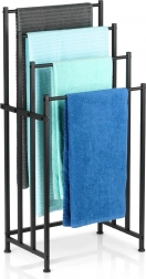 Freistehender schwarzer Metall-Handtuchständer Vilde