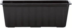 Jardinière en plastique 100 cm anthracite pour balcon et fenêtre