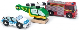 Le Toy Van set houten reddingsvoertuigjes