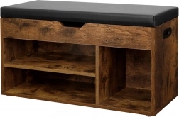 Wooden Shoe Bench in Loft Style