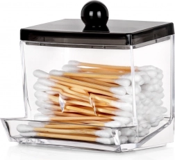 Spender für Wattestäbchen aus klarem Acryl mit Deckel