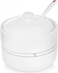 Keramik-Zuckerdose mit Löffel Herz 300 ml