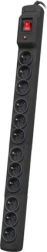 Multi M12 Power Strip, 12 outlets, 5 m, black