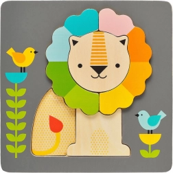 Wooden Puzzle Lion by Petit Collage