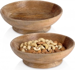 Wooden mango wood bowls 16 cm, 400 ml – set of 2