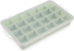 Ice tray with lid, green, 22.5 × 13 × 3 cm