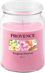 Scented candle in glass PROVENCE tropical flowers 95 hours