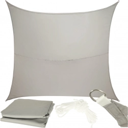 LUARO Sonnensegel grau 4x3 m für den Garten