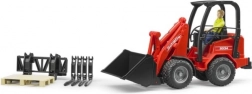 Red loader Bruder Schäffer 2034 with figure and accessories