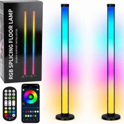 Smart RGB LED floor lamps with app and remote control, 125 cm, 2 pcs