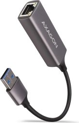 AXAGON USB-A 3.2 Gigabit Ethernet adapter in metal design, titanium gray