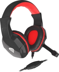 Gaming-Headset GENESIS Argon 110 mit Mikrofon schwarz‑rot