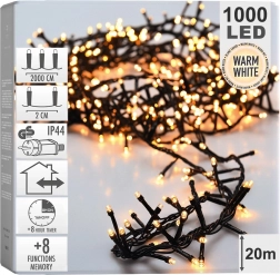 Weihnachts-Lichterkette 1000 LED 20 m – Warmweiß
