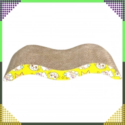 Wellige Kratzpappe und Liege für Katzen