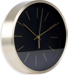 Wanduhr schwarz‑gold 25 cm