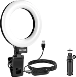Neewer BR60 5" ringvormige LED-lamp met clip en tafelstatief