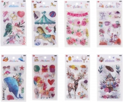 Papieraufkleber Mix Motive 18,5 × 10 cm, 6 Bögen