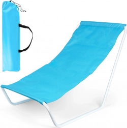Klappbare Strandliege mit Tasche, blau