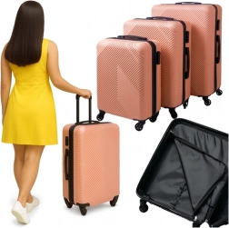 Set Reisekoffer 3v1 in Rosa TRIZAND