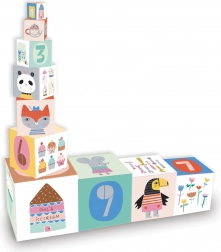 Vilac stacking tower of cardboard blocks Suzy Ultman 10 pcs